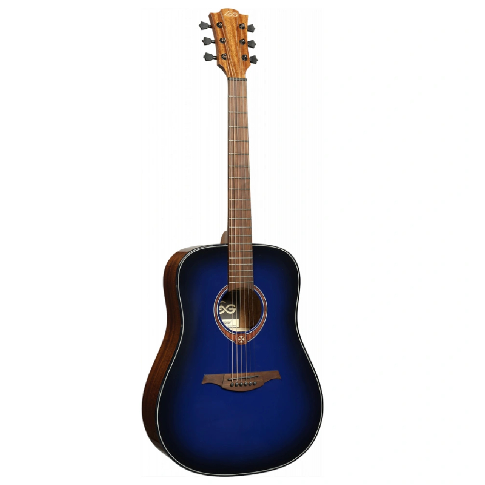 LAG GLA T-BLUE-D Tramontane Dreadnought Blue Burst Akustik Gitar